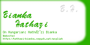 bianka hathazi business card